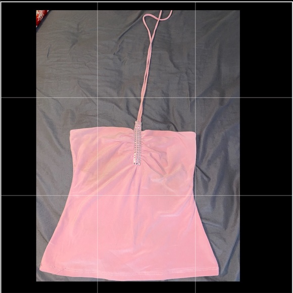 Baby Pink Tie Up Shirt - Picture 2 of 3